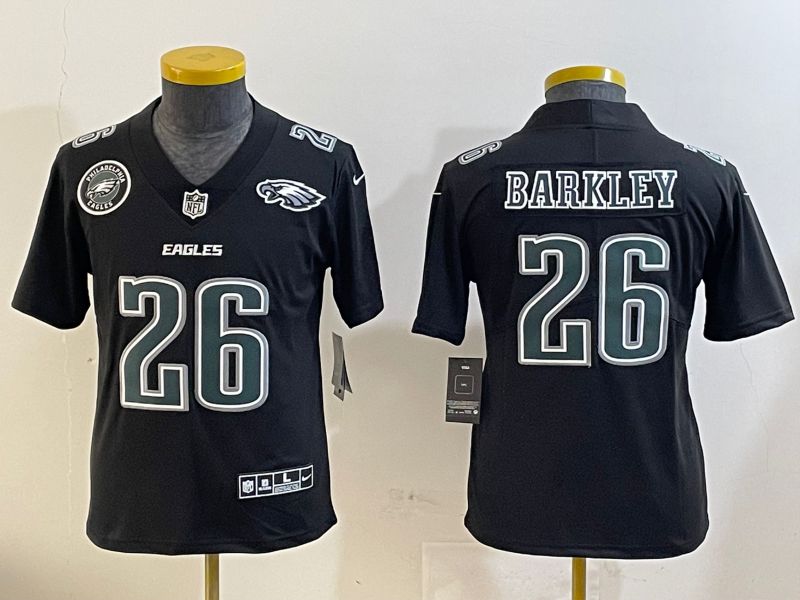 Youth Philadelphia Eagles #26 Barkley Black Fashion 2025 Nike Limited NFL Jersey style 6->philadelphia eagles->NFL Jersey